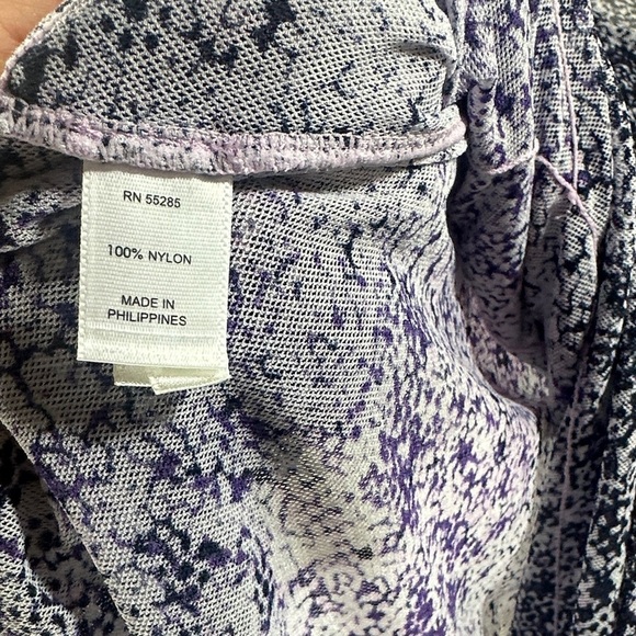 Express Purple and Black Sheer Ruffle blouse Tank Top woman’s size medium - Picture 6 of 8